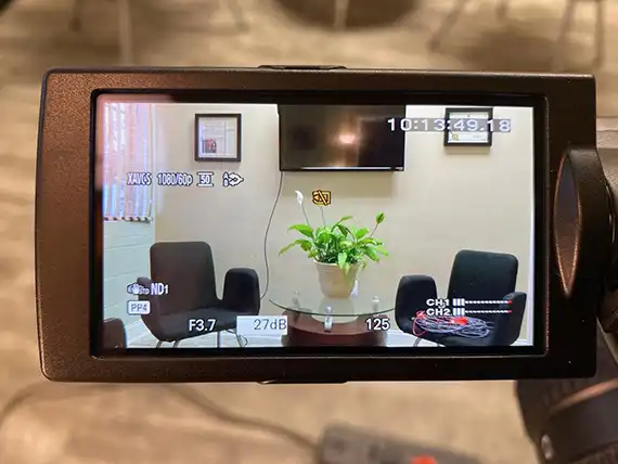 Touchscreen and interactive AV rental display